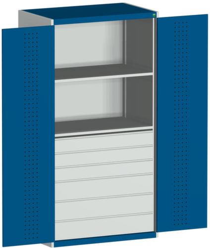 bott Armoire système cubio avec portes en panneaux perforés, 6 tiroir(s)  L