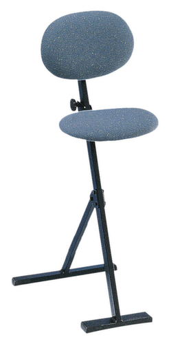 Kappes Siège assis-debout rabattable ErgoPlus® avec dossier, hauteur d’assise 550 - 900 mm, assise bleu foncé  L