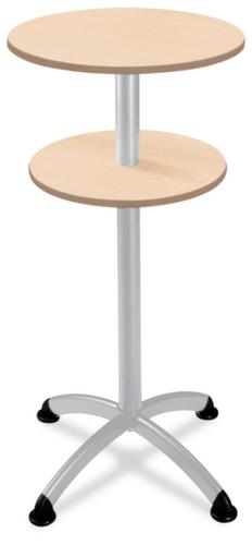 Table haute avec 2 plateaux, Ø 600 mm, panneau érable  L
