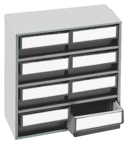 Treston petit bloc tiroirs, 8 tiroir(s), RAL7035 gris clair/transparent  L