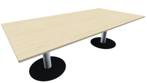 Gera Table de conférence Basis, largeur x profondeur 2400 x 1200 mm, panneau érable