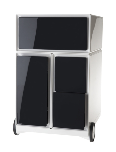 Paperflow Conteneur à roulettes easyBox avec tiroir HR, 3 tiroir(s), blanc/noir  L