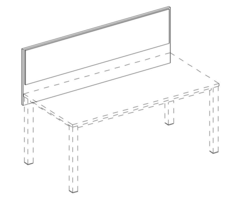Nowy Styl Panneau d'attachement E10 pour table de bureau, largeur 1800 mm  L