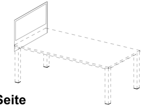 Nowy Styl Panneau d'attachement E10 pour table de bureau, largeur 800 mm  L