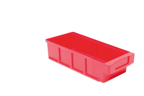 Bac compartimentable avec poignée encastrée ergonomique, rouge, profondeur 300 mm  L