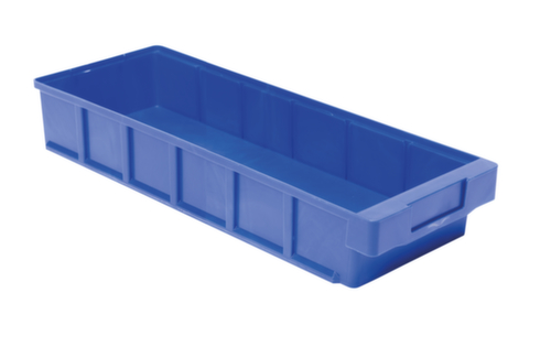 Bac compartimentable avec poignée encastrée ergonomique, bleu, profondeur 500 mm  L