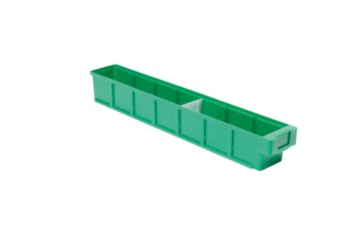 Bac compartimentable avec poignée encastrée ergonomique, vert, profondeur 600 mm  L