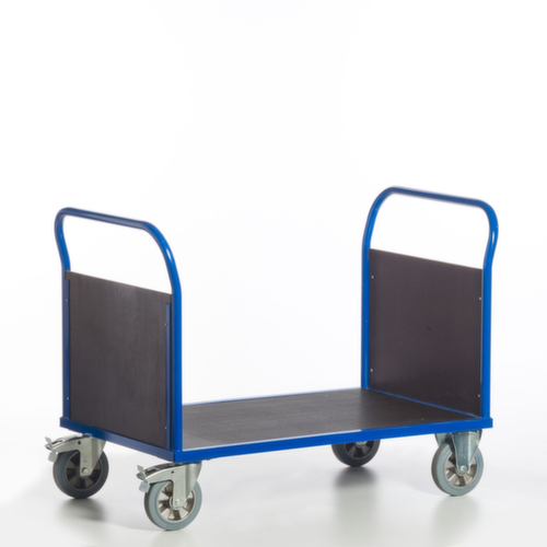 Rollcart Wagon à double façade avec zone de chargement antidérapante, force 1200 kg, plateau longueur x largeur 2000 x 800 mm  L