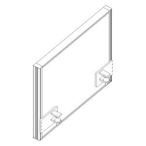 Cloison de table insonorisante RQ60 Screen / S41, hauteur x largeur 480 x 600 mm  L
