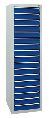 stumpf Armoire à tiroirs ST 410, 17 tiroir(s), RAL7035 gris clair/RAL5010 bleu gentiane  L