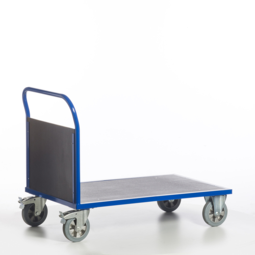 Rollcart Wagon à paroi frontale avec zone de chargement antidérapante, force 1200 kg, plateau longueur x largeur 1200 x 800 mm  L