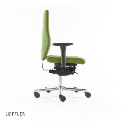 Löffler Siège de bureau pivotant avec assise viscoélastique, vert  L