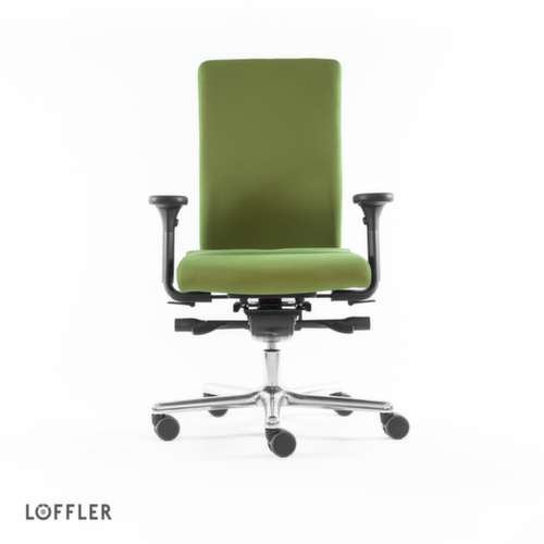 Löffler Siège de bureau pivotant avec assise viscoélastique, vert  L