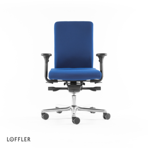 Löffler Siège de bureau pivotant avec assise à noyau de ressorts ensachés, bleu  L
