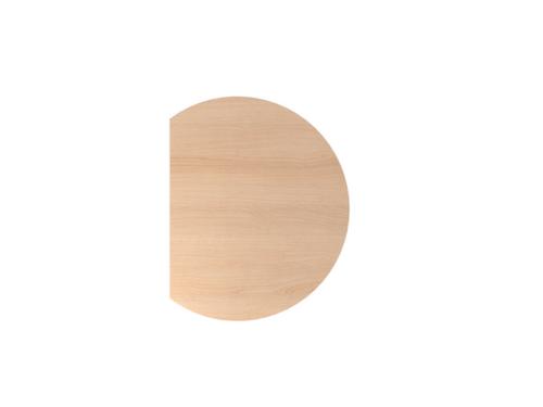 Table de rallonge ronde XB-Serie, largeur x profondeur 800 x 1000 mm, plaque chêne  L