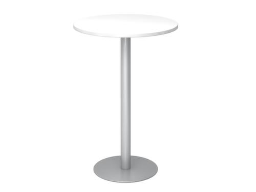 Table haute, Ø 800 mm, panneau blanc