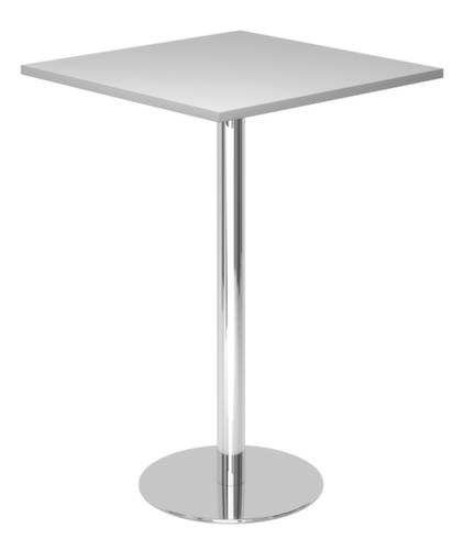 Table haute, largeur x profondeur 800 x 800 mm, panneau gris  L