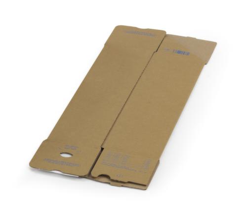 Caisse carton pliante longue QUATTROPACK avec fermeture autocollante, 1 onde, 700 x 105 x 105 mm  L