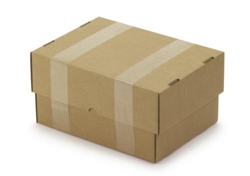 Caisse carton avec couvercle coiffant, 1 onde, 330 x 250 x 100 mm  L
