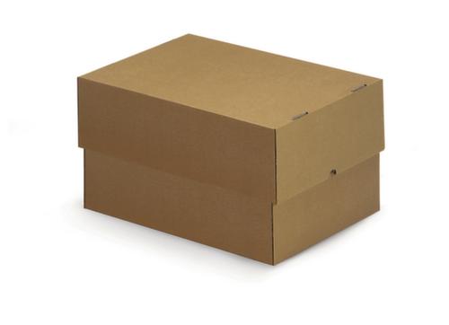 Caisse carton avec couvercle coiffant, 1 onde, 330 x 250 x 100 mm