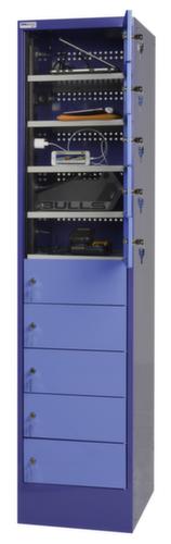 Thurmetall Armoire à casiers électrique MINI, exécution D, A, NL, bleu pigeon/bleu clair  L