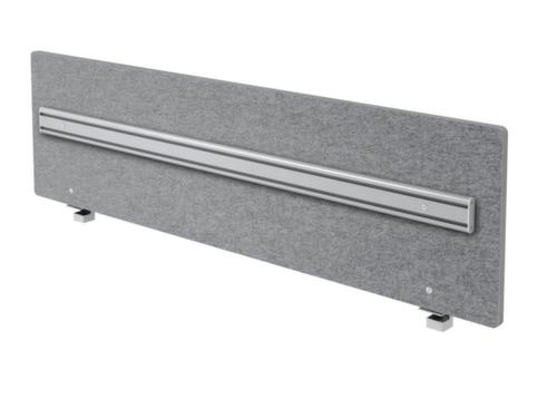 Cloison de table insonorisante avec rail organisationnel, hauteur x largeur 500 x 1800 mm, paroi gris chiné  L