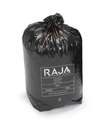 Raja Sac poubelle pour déchets lourds, 100 l, noir  L