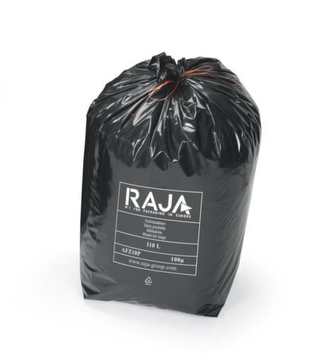 Raja Sac poubelle pour déchets lourds, 110 l, noir  L