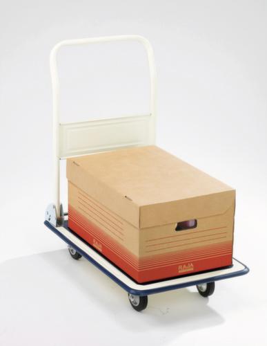 Raja Chariot avec barre de poussée pliable Eco avec revêtement antidérapant, force 150 kg  L