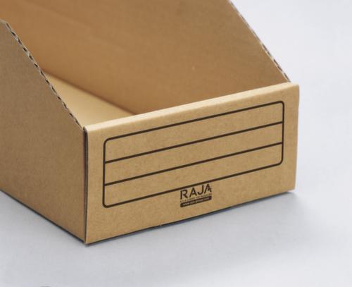 Raja bac compartimentable en carton, profondeur 401 mm, marron  L
