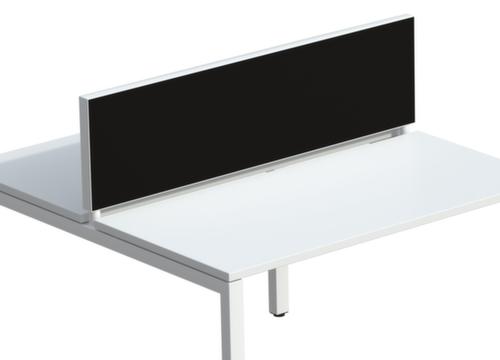 Paperflow Cloison de table, hauteur x largeur 330 x 1200 mm, paroi noir  L