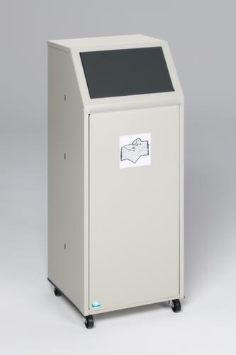 VAR collecteur de recyclage mobile, 69 l, RAL7032 gris silex, couvercle gris  L