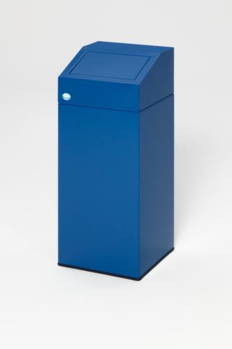 Collecteur de recyclage étiquette autocollante incl., 45 l, RAL5010 bleu gentiane, couvercle bleu  L
