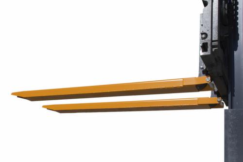 Bauer Rallonge de fourche avec fond fermé, RAL7021 gris noir, pour section de dent hauteur x largeur 40 x 120 mm  L