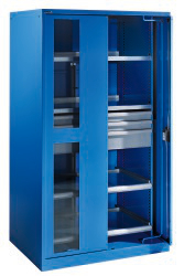 LISTA Armoire à portes rétractables pour charges lourdes, 3 tiroir(s)
