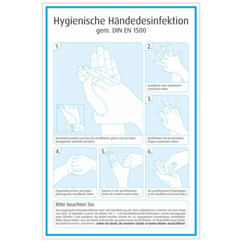 Hygiène et désinfection des mains, PVC