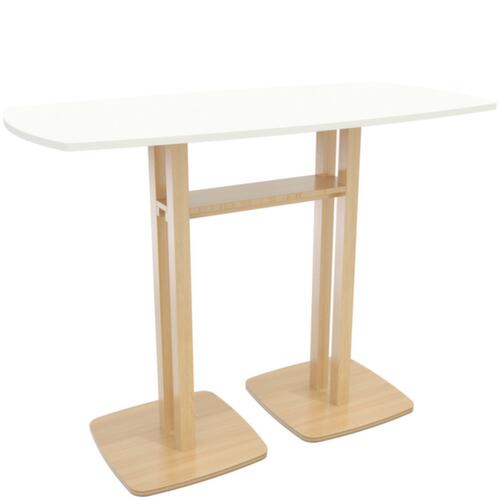 Paperflow Table haute en forme de fût Woody, largeur x profondeur 1500 x 750 mm, panneau blanc  L