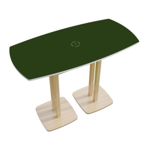 Paperflow Table haute en forme de fût Woody, largeur x profondeur 1500 x 750 mm, panneau vert  L