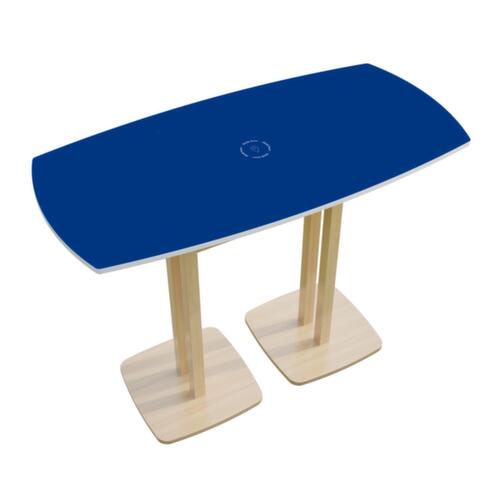 Paperflow Table haute easyDesk, largeur x profondeur 1500 x 750 mm, panneau bleu  L
