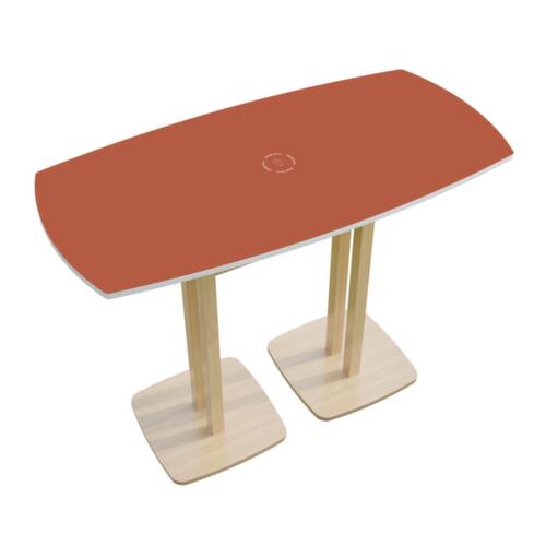 Paperflow Table haute easyDesk, largeur x profondeur 1500 x 750 mm, panneau rouge  L