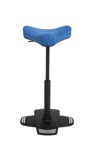 Topstar Siège assis-debout Sitness Work High Falcon avec pied à rebord antibasculement, hauteur d’assise 570 - 850 mm, assise bleu