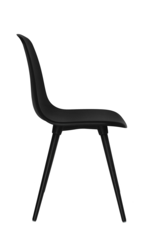 Topstar Siège visiteur T2020 avec coque d'assise en plastique, assise noir, piètement 4 pieds  L