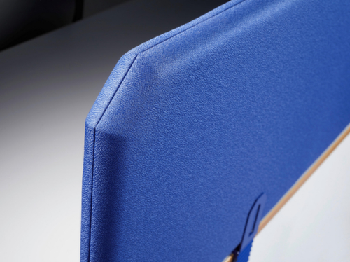 Cloison de table insonorisante, hauteur x largeur 450 x 1200 mm, paroi bleu  L