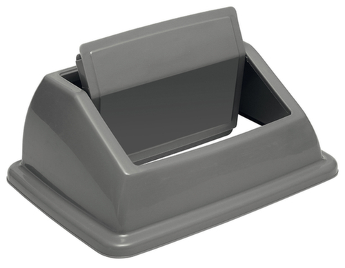 Couvercle oscillant probbax® pour collecteur de recyclage, gris  L