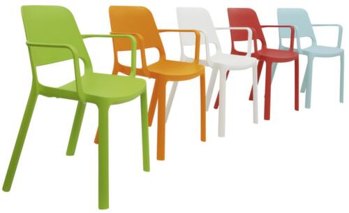 Mayer Sitzmöbel chaise empilable myNUKE utilisable à l'extérieur + accoudoirs, rouge framboise  L