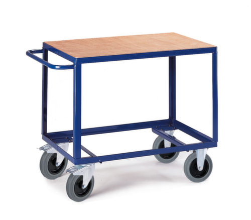 Rollcart Chariot de table avec 1 étagère ouverte 1200x800 mm, force 600 kg, 2 plateaux  L