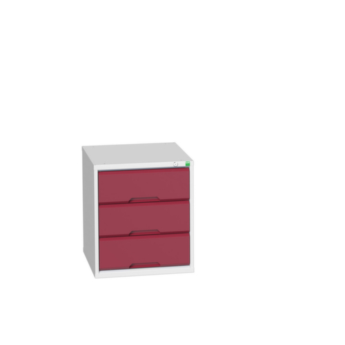 bott Armoire à tiroirs verso, 3 tiroir(s), RAL7035 gris clair/RAL3004 rouge pourpre  L