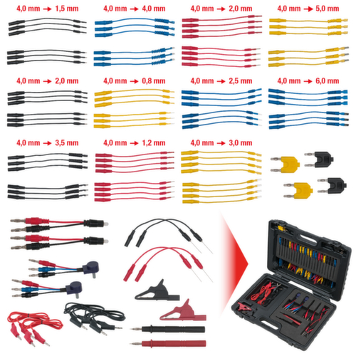 KS Tools Jeu de câbles de test et de mesure pour le diagnostic 12/24V  L