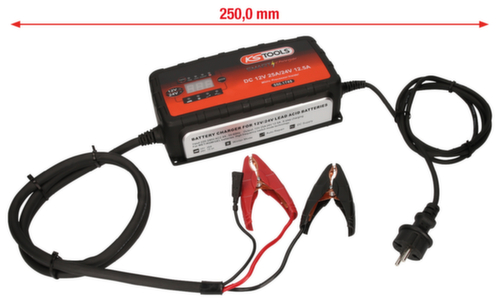 KS Tools Chargeur de batterie haute fréquence 12V + 24V SMARTcharger 25A/12.5A  L