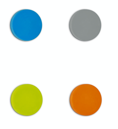 Aimant rondelle, triés selon les couleurs, hauteur x Ø 9,8 x 32,6 mm  L